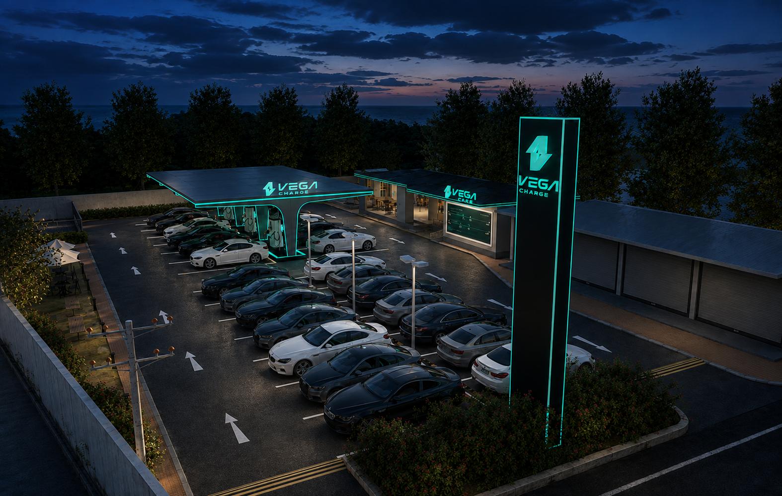 Vega Narketpally charging station canopy render