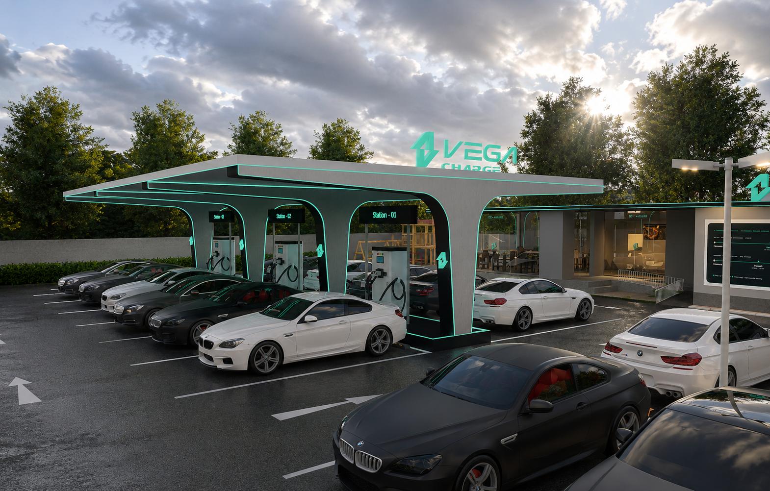 Vega Tallampadu charging station canopy render